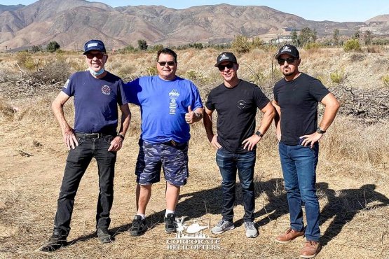 Adrian Hernandes and Javier Reyes pose with Ivor Shier and another person in a Mexico.