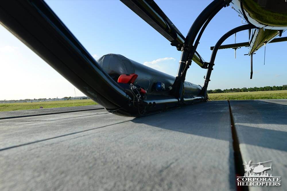 Landing skid and floats on a 2011 Eurocopter AS350 B2 helicopter