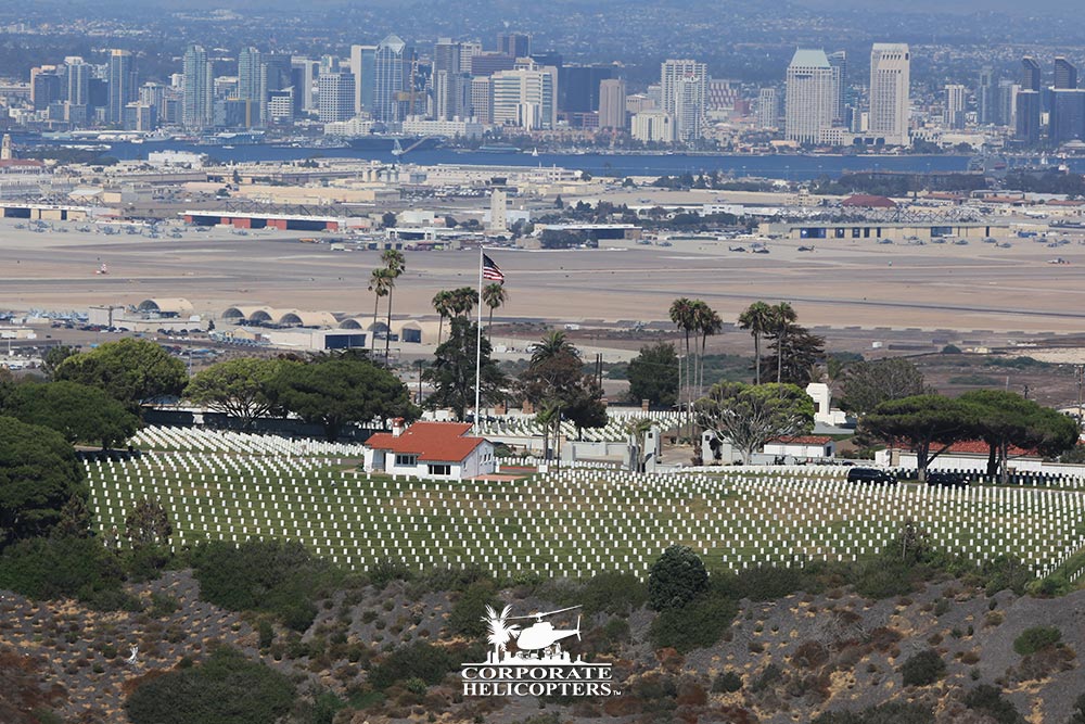 Aerial view of Fort Rosecrans Cemetary