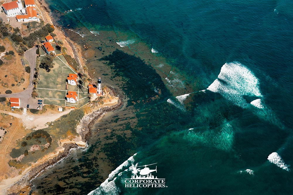 Aerial view of Point Loma Lighthouse